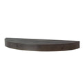 Large Round Wood Floating Wall Shelf Black N4259