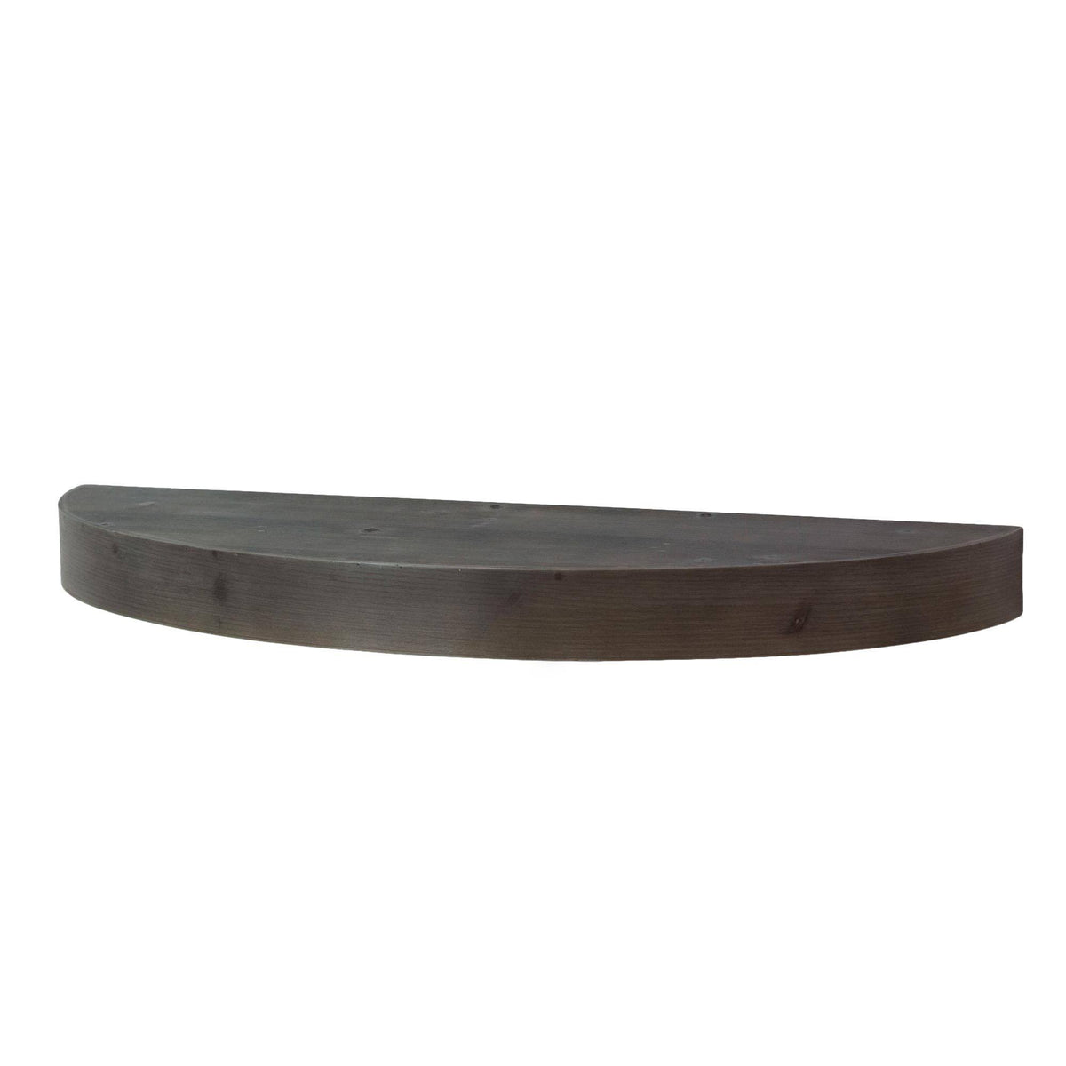 Large Round Wood Floating Wall Shelf Black N4259