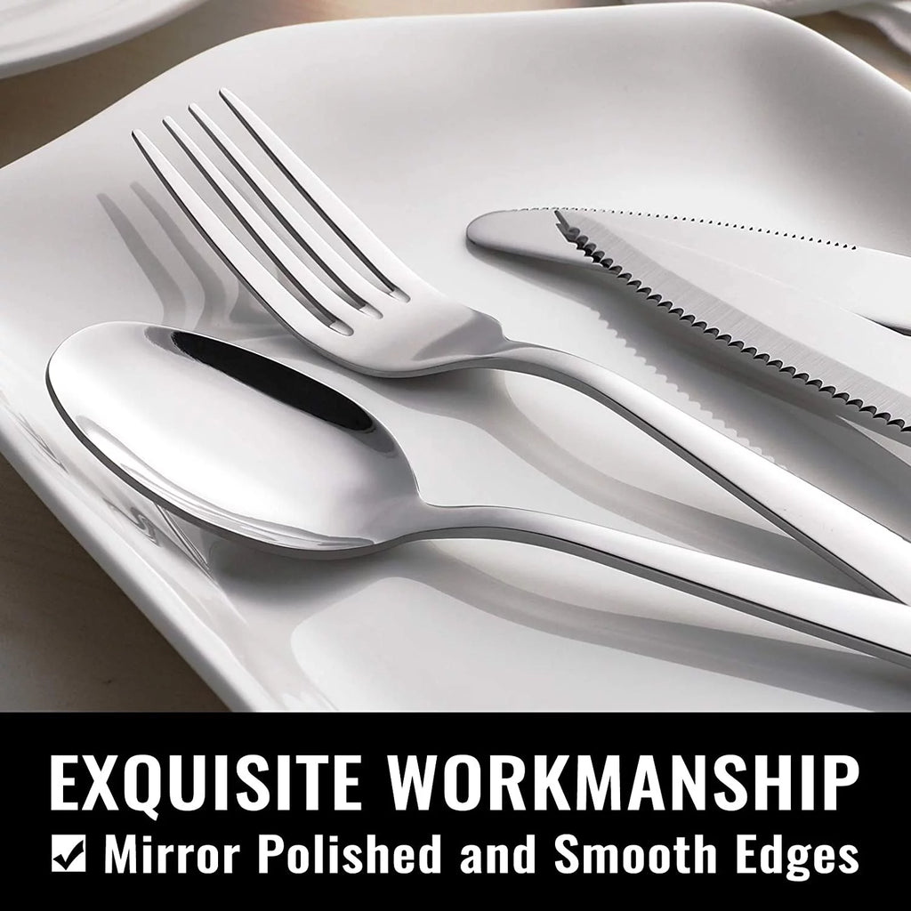 48-Pieces Stainless Steel Silverware Set N413952