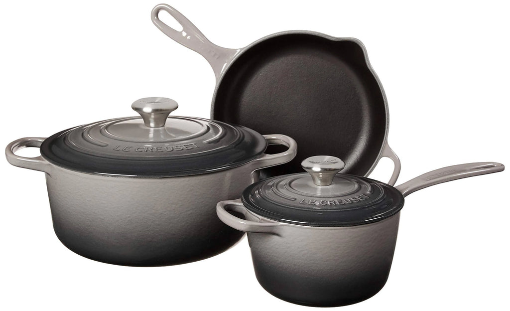 5 Piece Cast Iron Cookware Set (Oyster) Y909