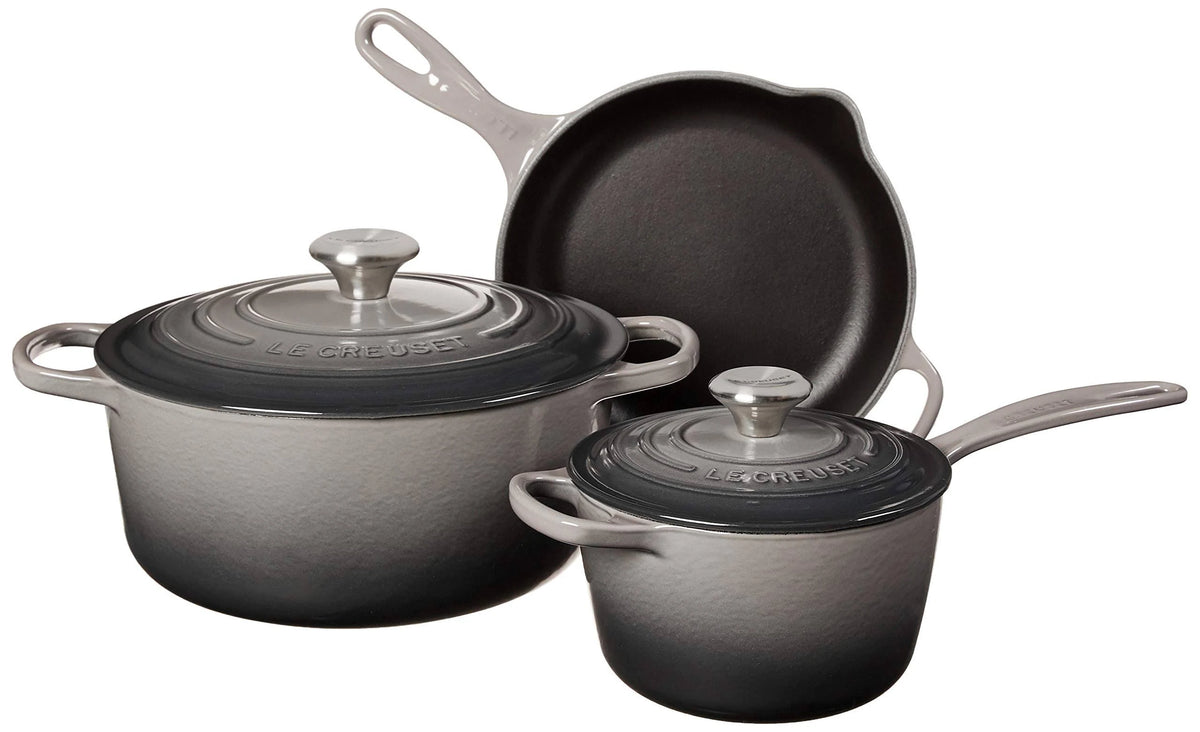 5 Piece Cast Iron Cookware Set (Oyster) Y909