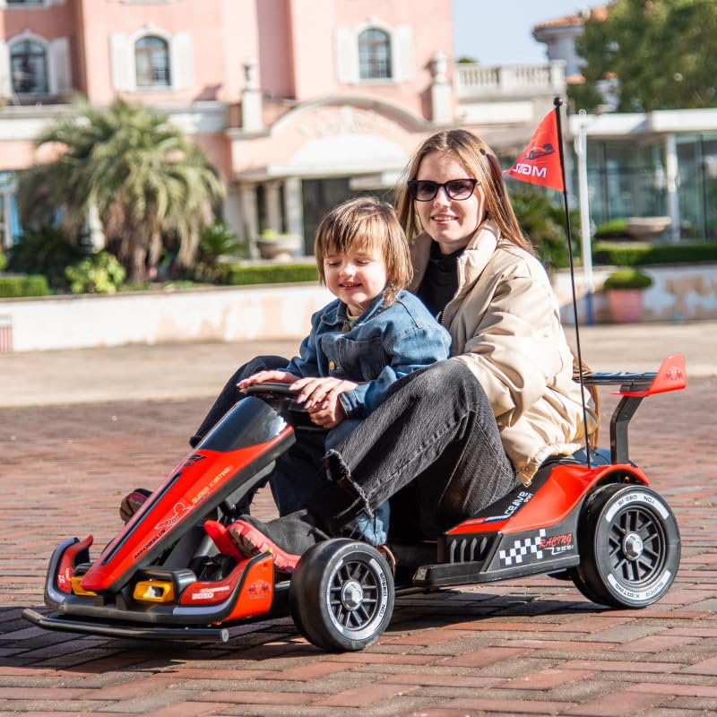 24V Rechargeable Ride-On Toy with LED Lights and Adjustable Seat Z165