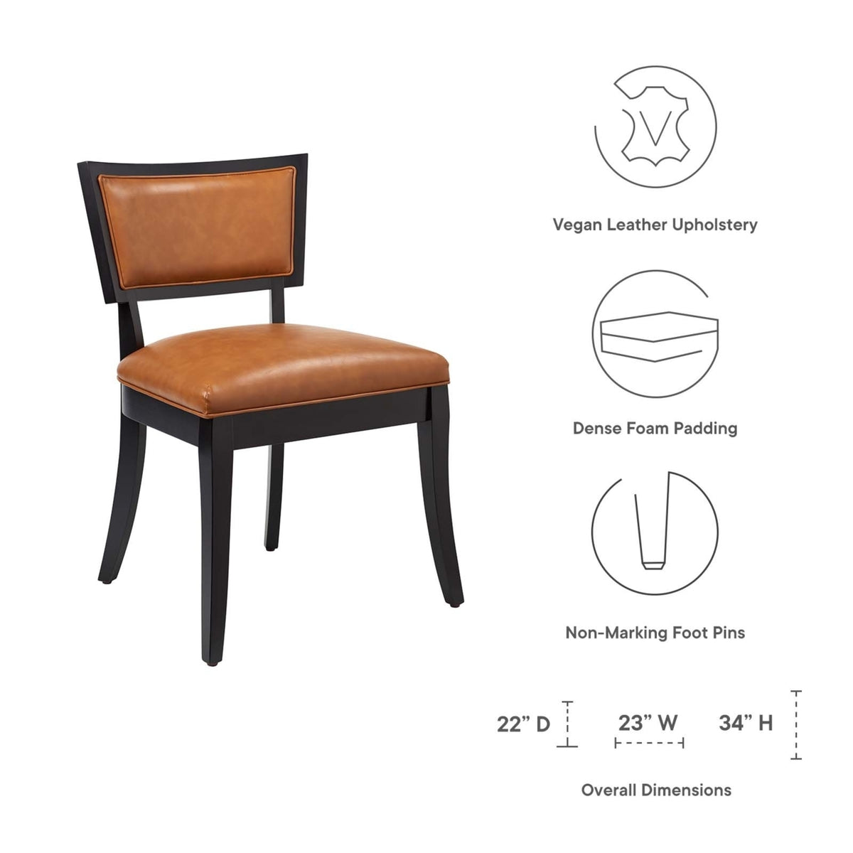 Vegan Leather Dining Chairs - Set of 2 M5066
