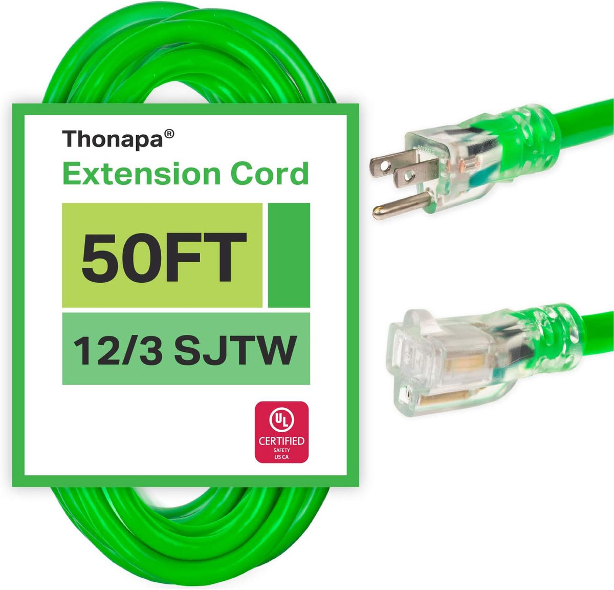 Yellow 25 Ft Heavy Duty Outdoor Extension Cord I2265