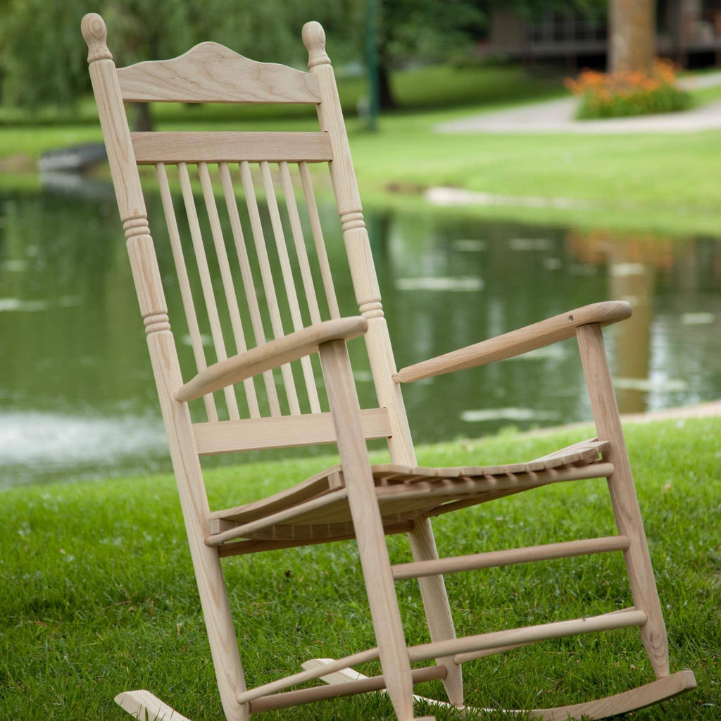 Coastal Peach, Orange Wood Rocking Chair S97649