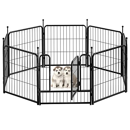 16 Panels 32 inch Heavy Duty Metal Dog Playpen Y52669