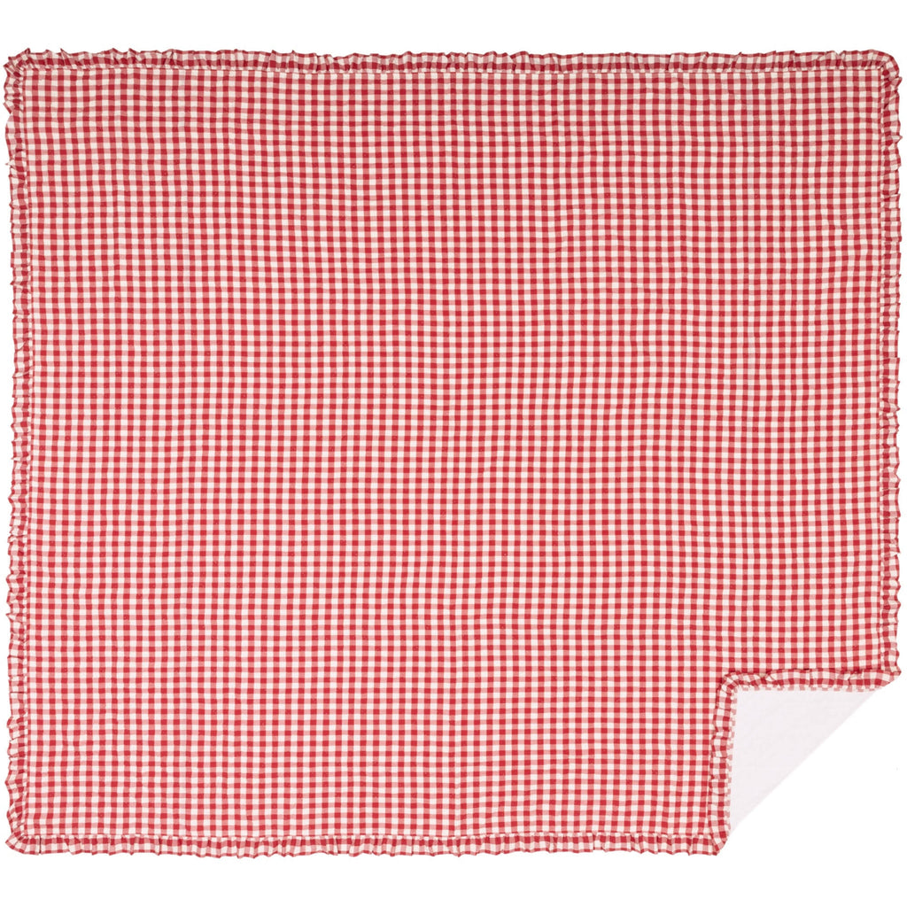 Black Check Ruffled Farmhouse Quilt Coverlet King U509647