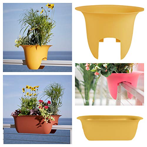 Casper White 12" Deck Rail Planter H700904