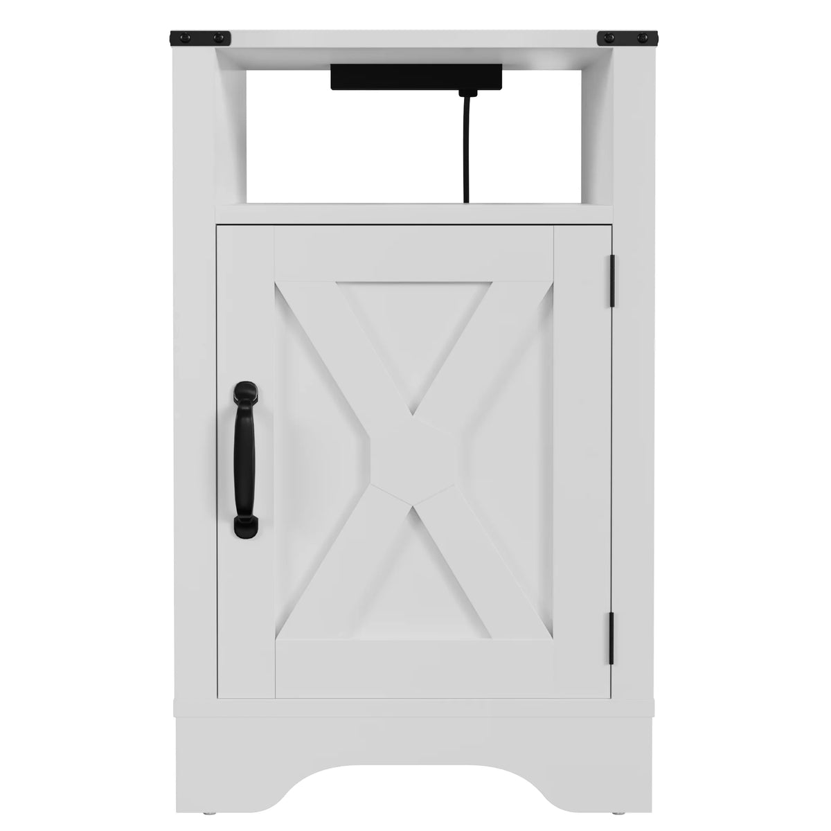 White Wood Nightstand Y724