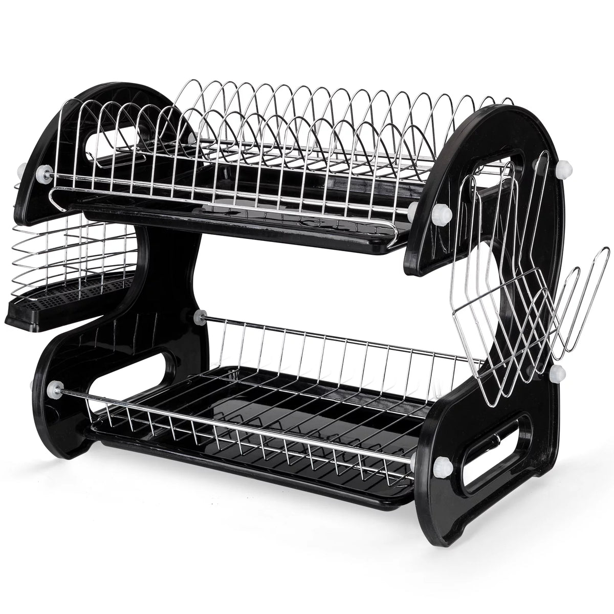 Black 2-Tier Dish Drainer S923