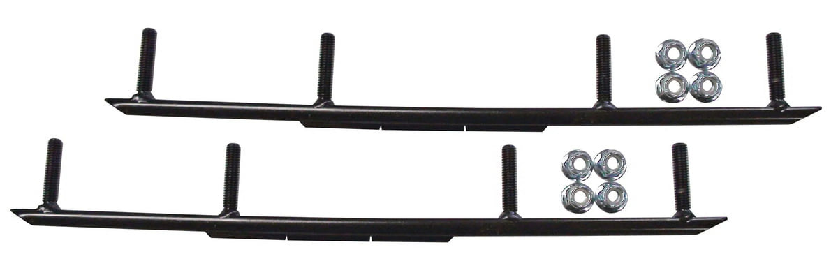 Orange Razor Snowmobile Skis with 4" Round Bars Complete Kit X576597