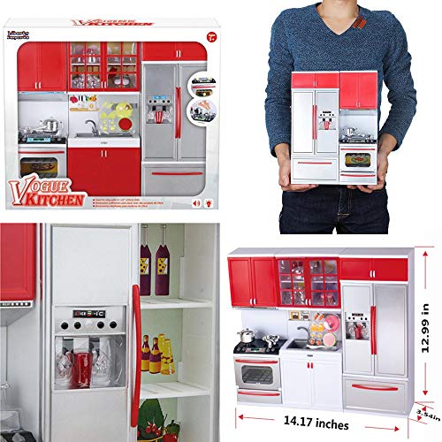 Red Mini Kitchen Toy Playset with Lights and Sounds K95539