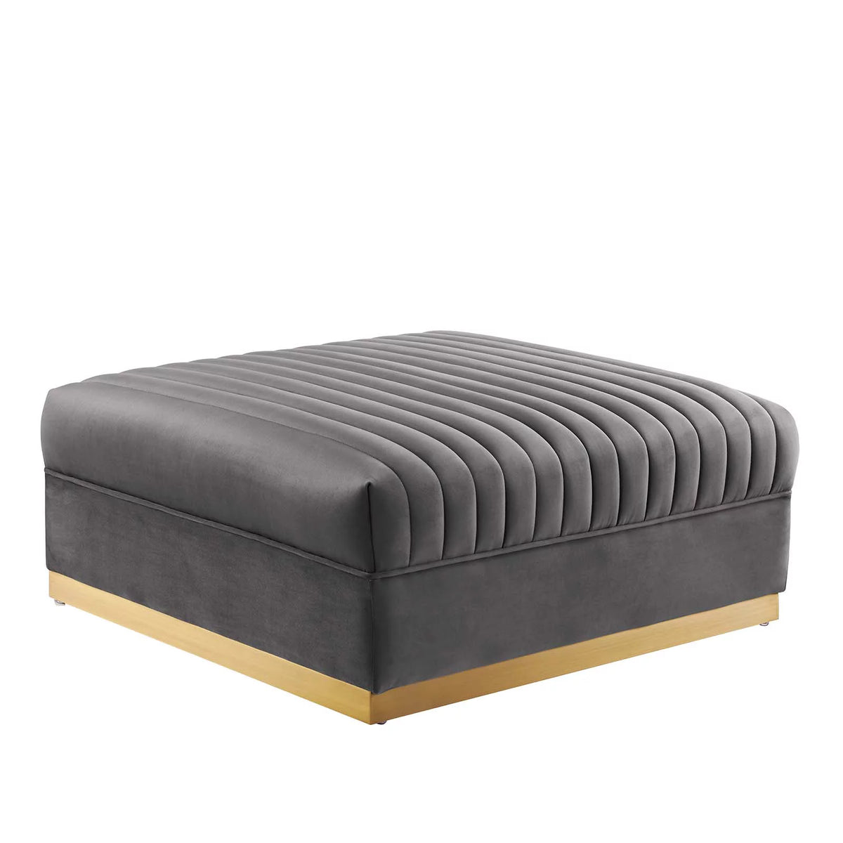 Gray Velvet 6-Piece Modular Sectional Sofa C915