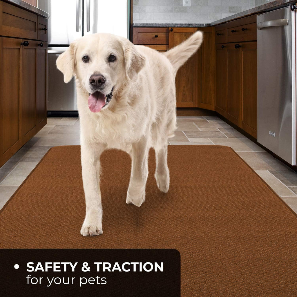 Skid-Resistant Carpet Runner Toffee Brown 8 Feet X 27 Inches K335396