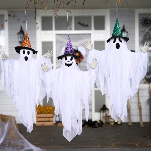 3 Pack 24.8" Halloween Hanging Ghost Decorations C584