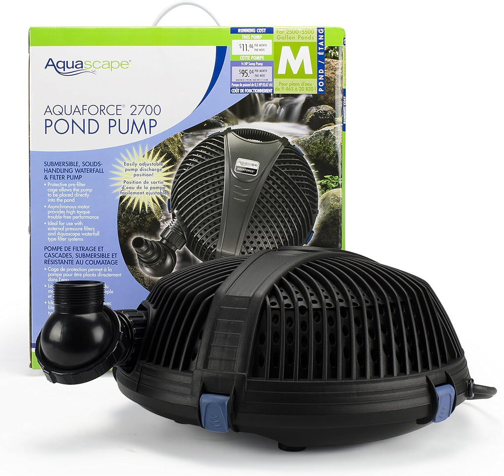 Black AquaForce 2700 Asynchronous Pump with Protective Cage, 2,695 GPH A24181