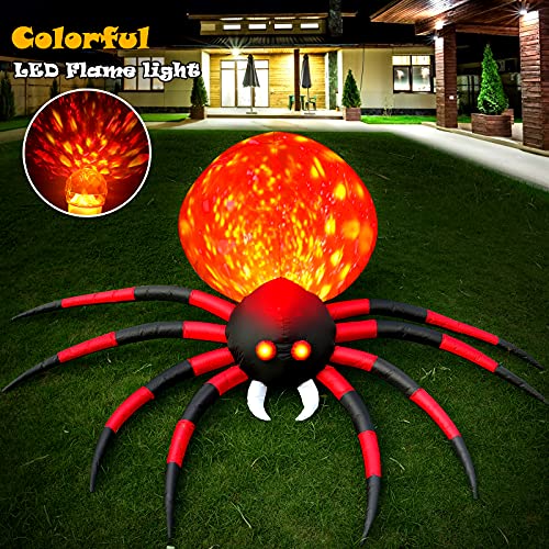 8 FT Halloween Inflatable Spider with LED K4128