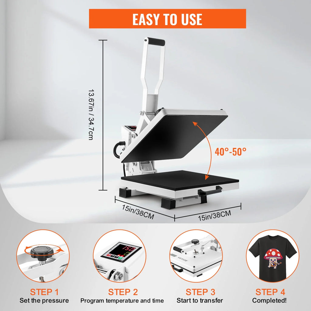 15"x15" Swing Away Heat Press Machine Z517