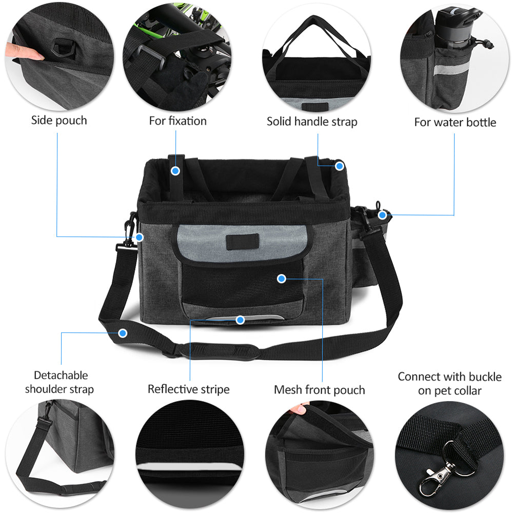 Bike Handlebar Removable Small Pet Cat Carrier Y641580