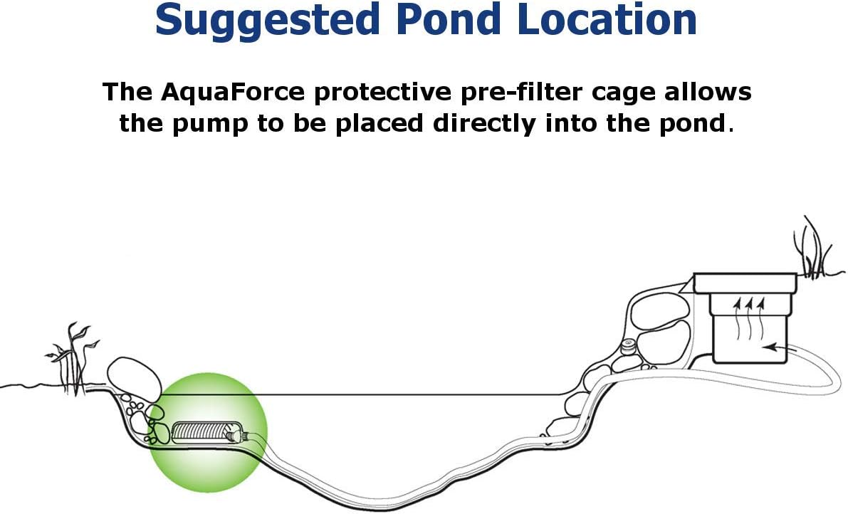 Black AquaForce 2700 Asynchronous Pump with Protective Cage, 2,695 GPH A24181