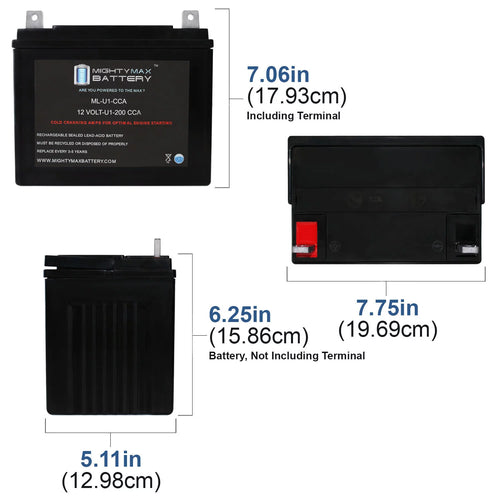 12V 200CCA Battery H940