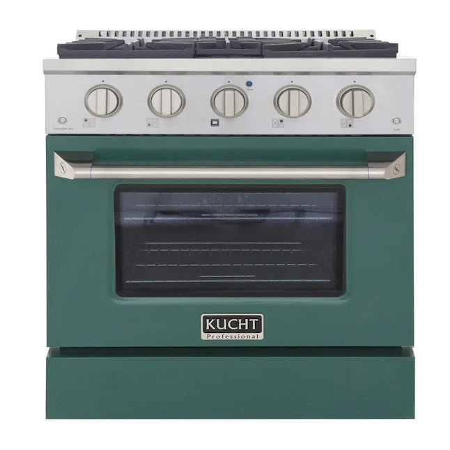 30 Propane Gas Dual Fuel Range with 4 Burners in Green N147