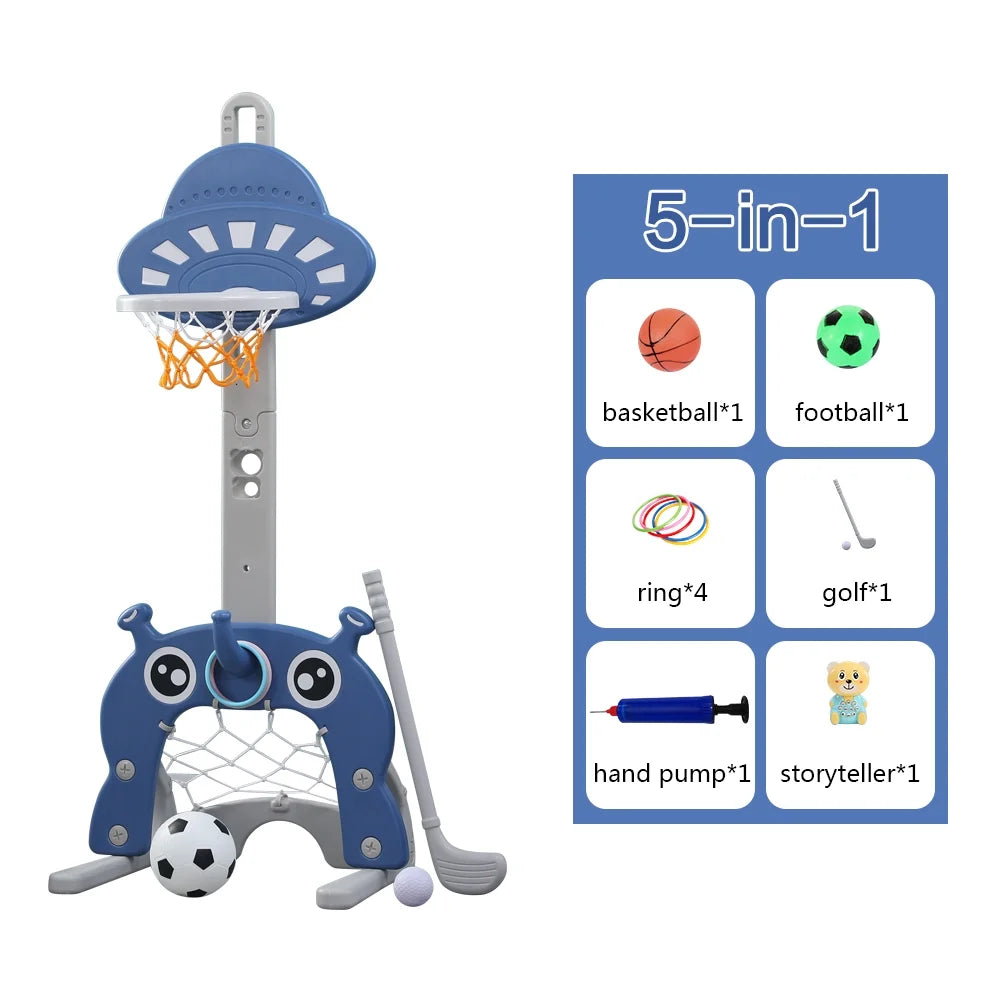 5 in 1 Kids Basketball Hoop Sports Activity Center D543301