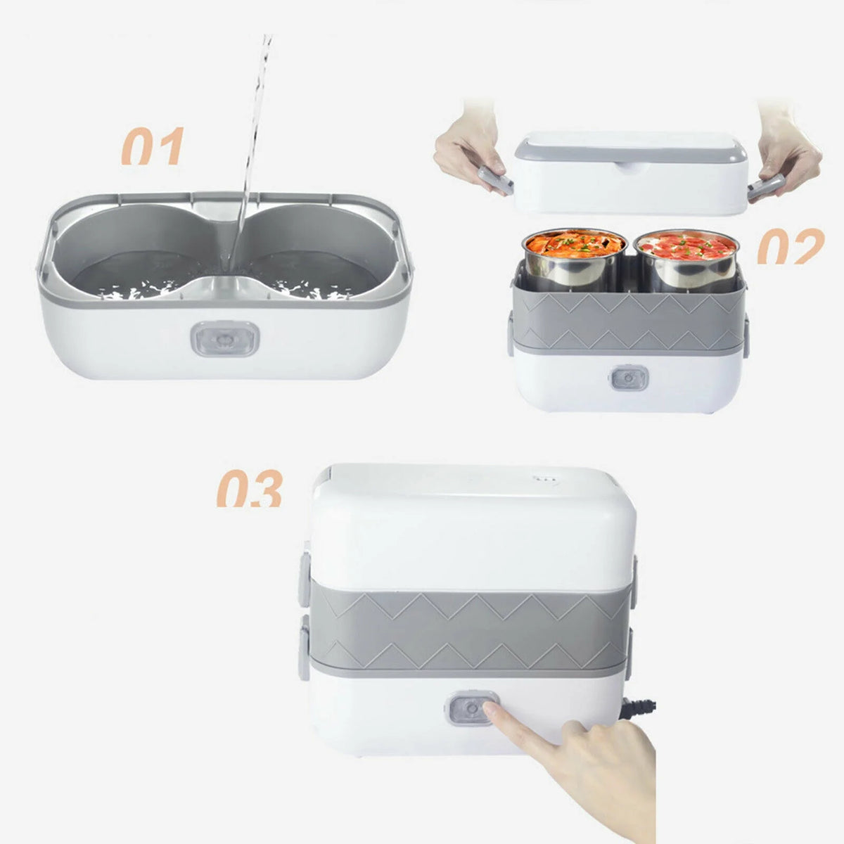 Electric Lunch Box Portable Food Warmer Heater Mini Oven Rice Cooker V250
