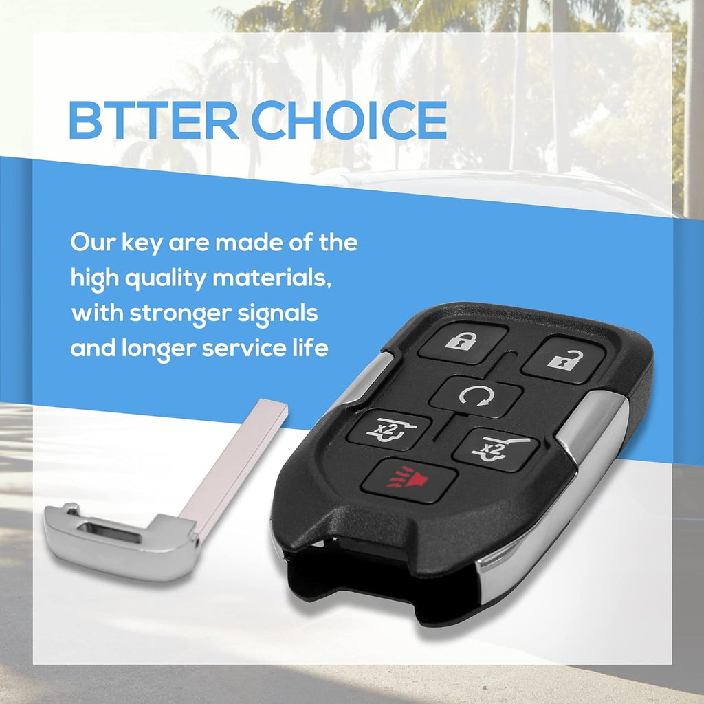 Compatible Keyless Entry System Car Key Fob 6-Buttons 315 MHz Pack of 2 X7339