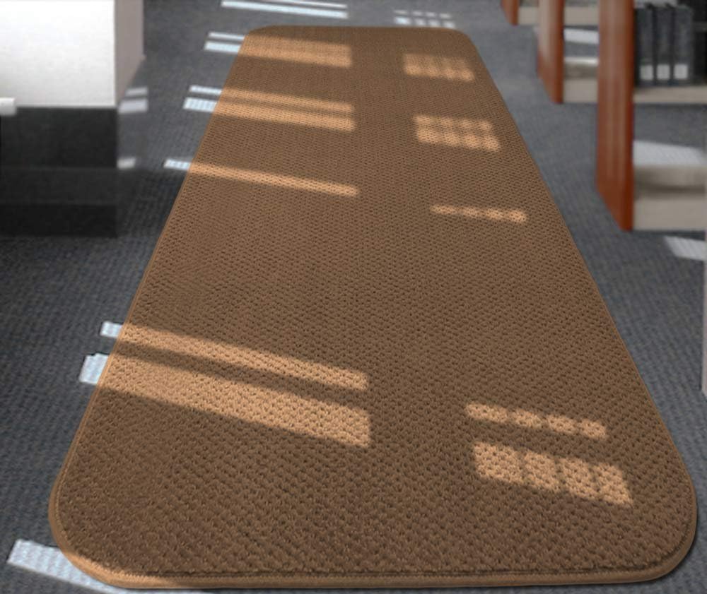 Skid-Resistant Carpet Runner Toffee Brown 8 Feet X 27 Inches K335396