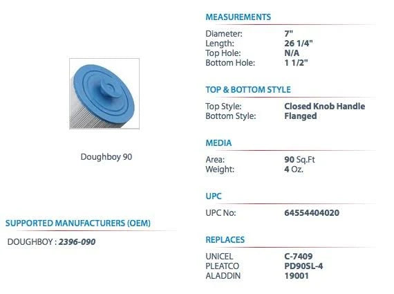 90 Sq. ft. Filter Cartridge X52443