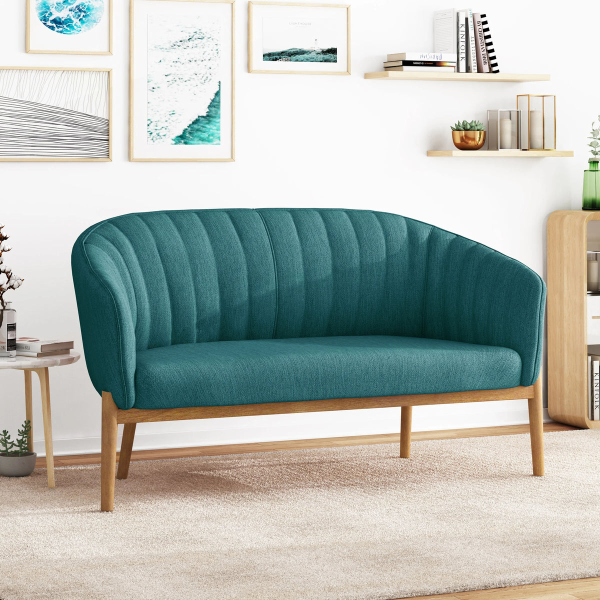 Misty Gray Brown Loveseat X3407