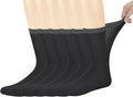 Mid-Calf Diabetic Socks with Seamless Toe, 6 Pairs L Size P2859