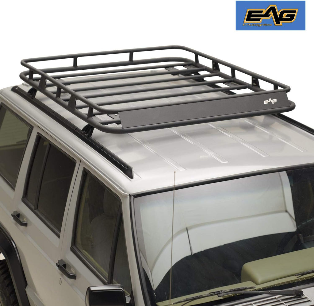 Black Steel Roof Rack Cargo Basket L116653