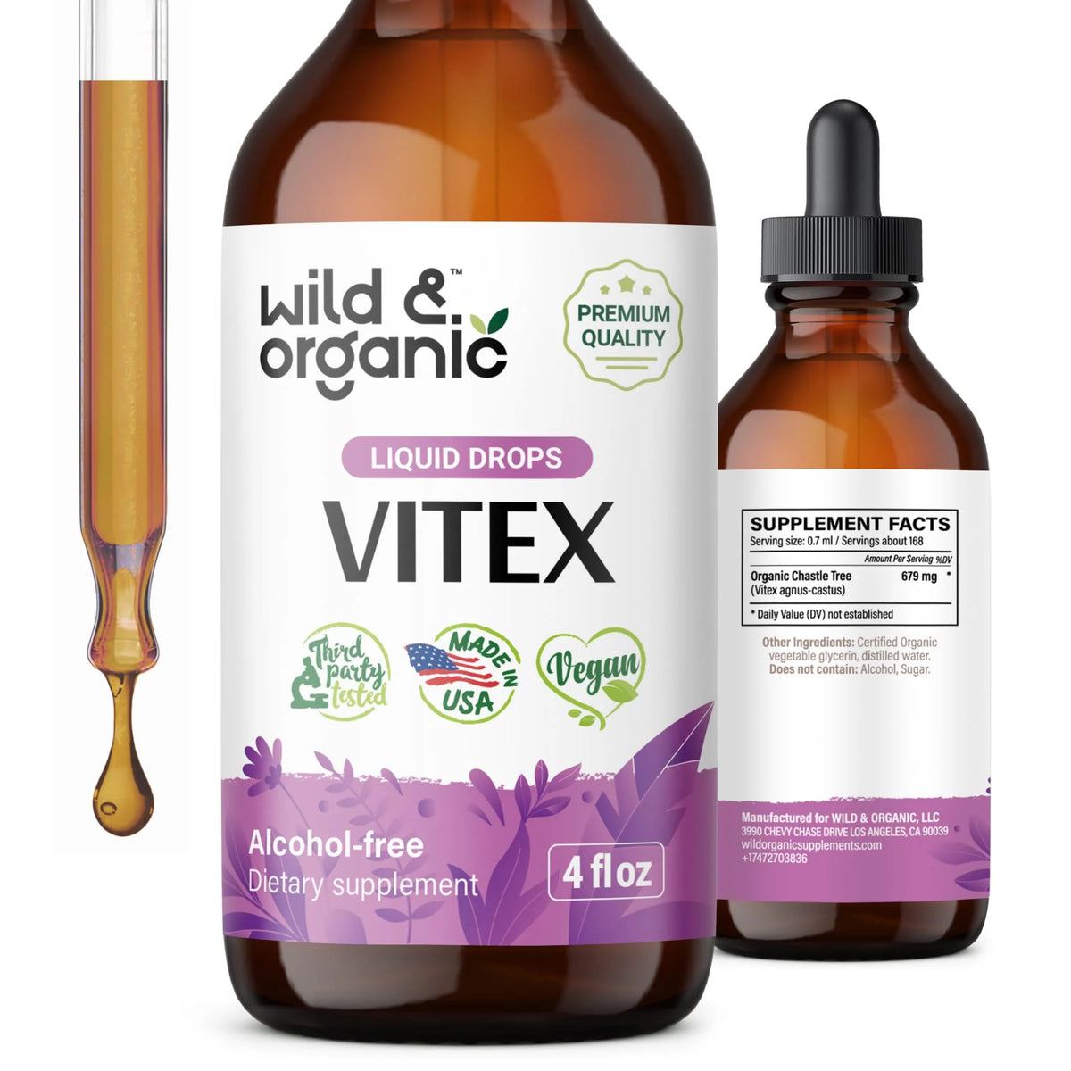 Organic Chasteberry Tincture 4 fl oz B442
