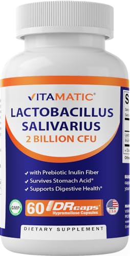 60 Count Lactobacillus Salivarius DR Capsule with Prebiotic Inulin Fiber T52885