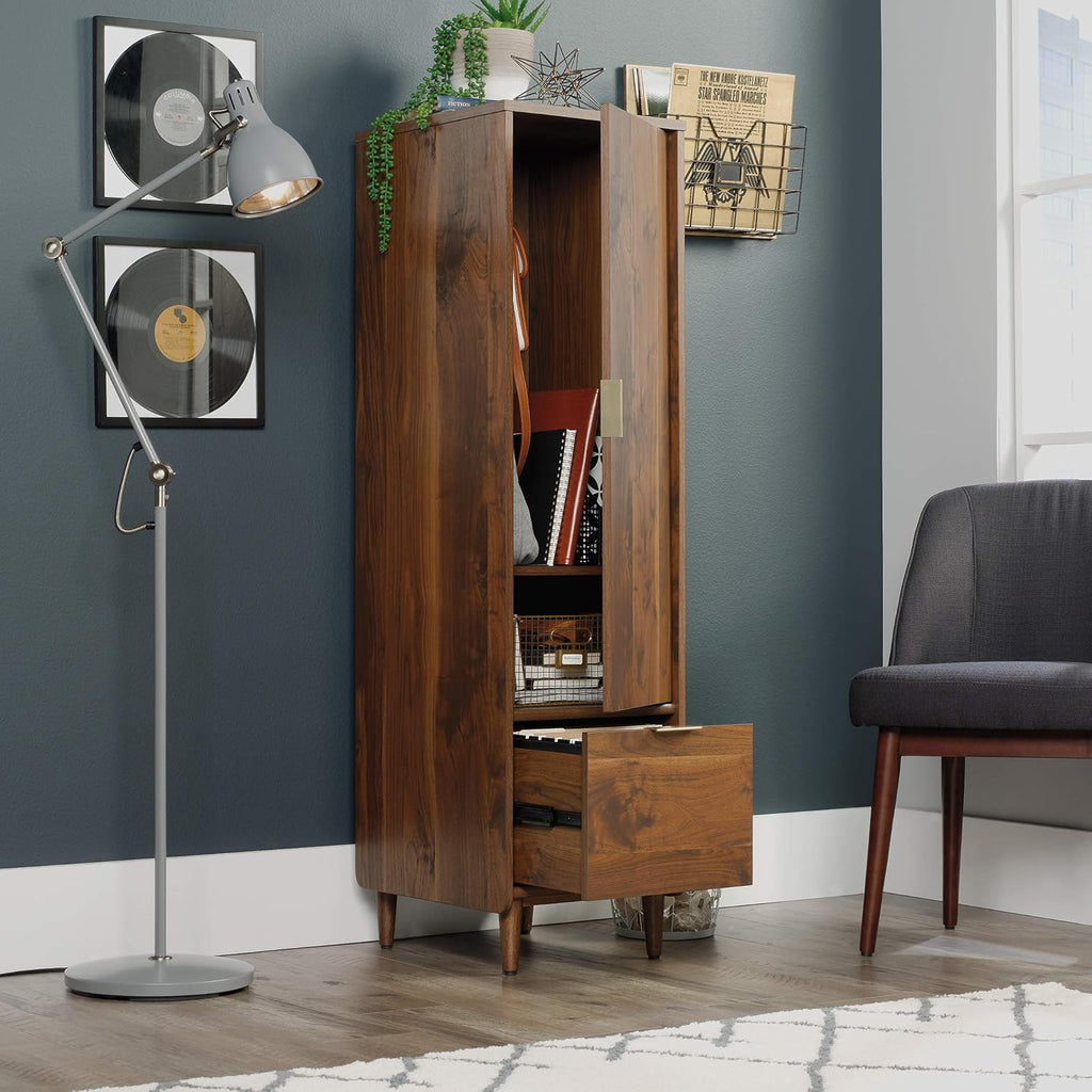 Storage Cabinet with File, Grand Walnut Finish N57958