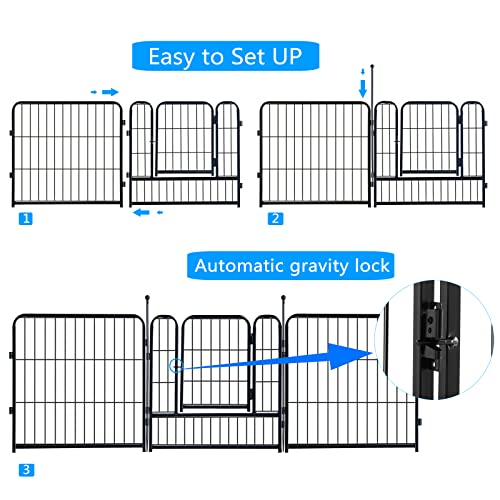 16 Panels 32 inch Heavy Duty Metal Dog Playpen Y52669