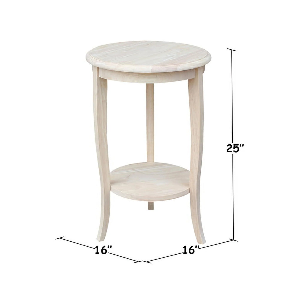 Solid Wood Round End Table Y3214
