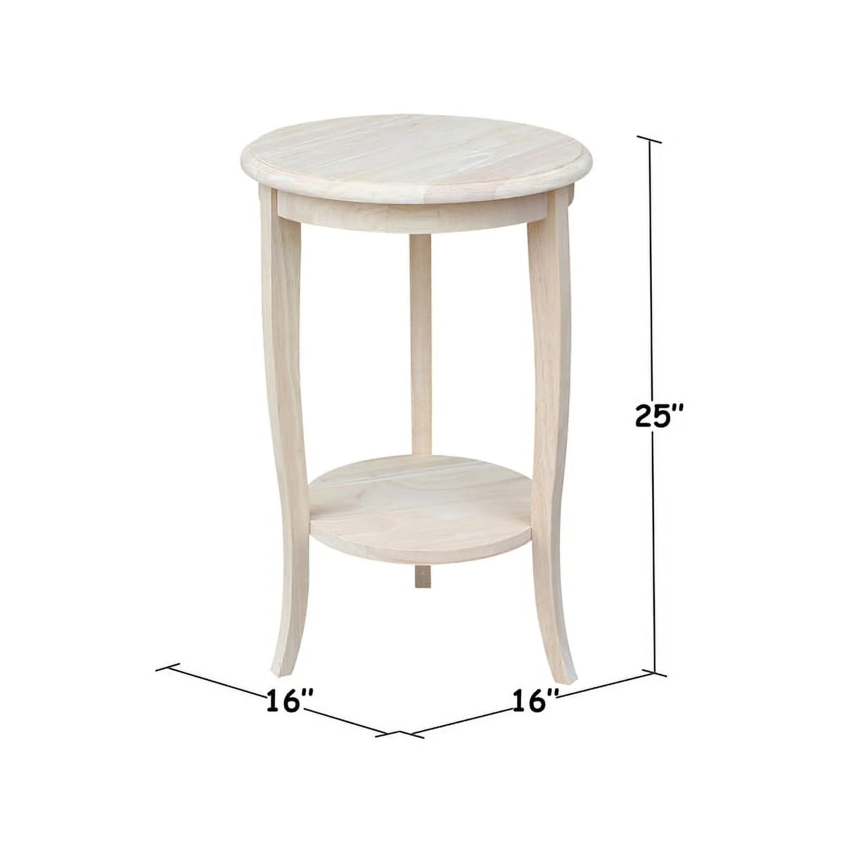 Solid Wood Round End Table Y3214