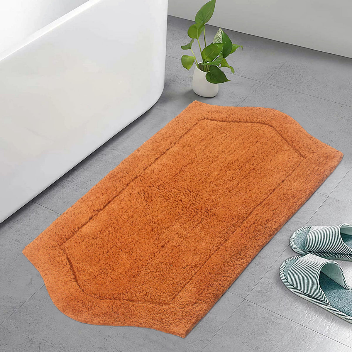 100% Cotton Tufted Non-Slip Bath Rug, 24"x40" Rectangle N665