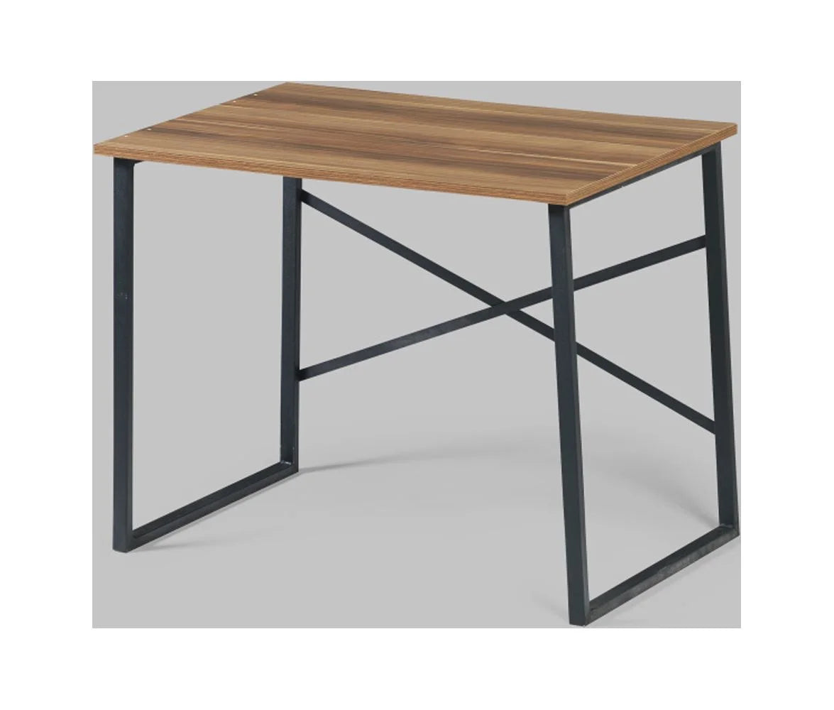 Black Metal Frame Wooden Top Writing and Computer Desk R27890