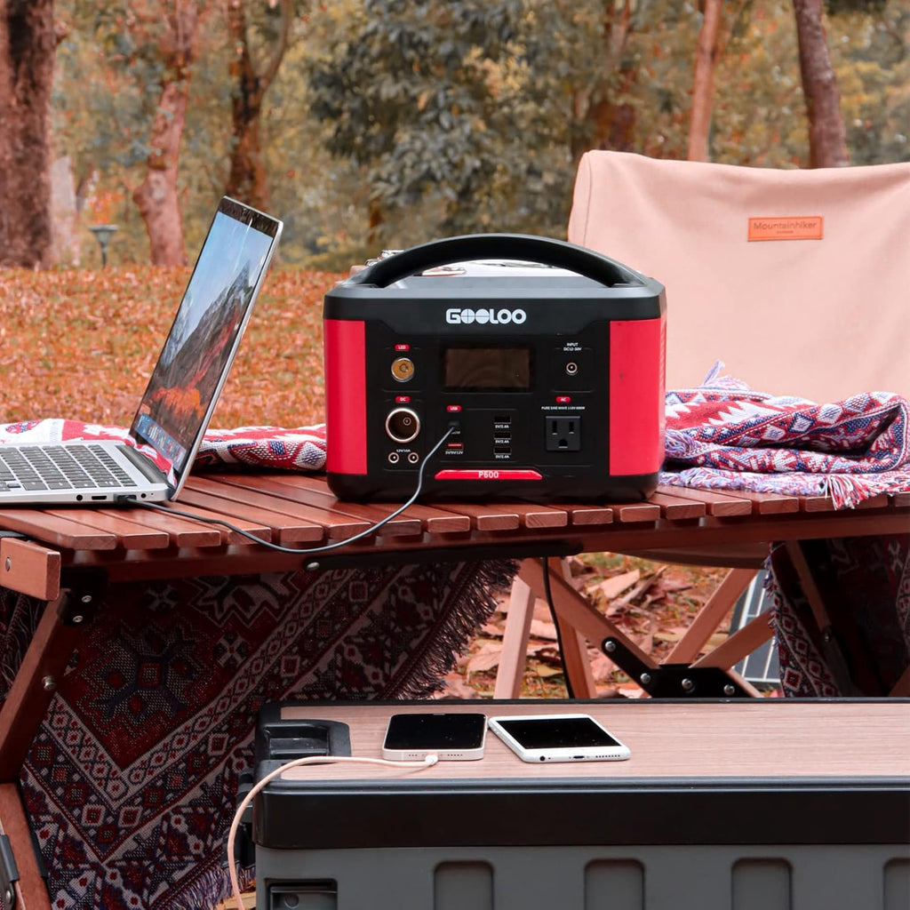 Portable Power Station 626Wh 600W AC Outlets Lithium Battery Y529
