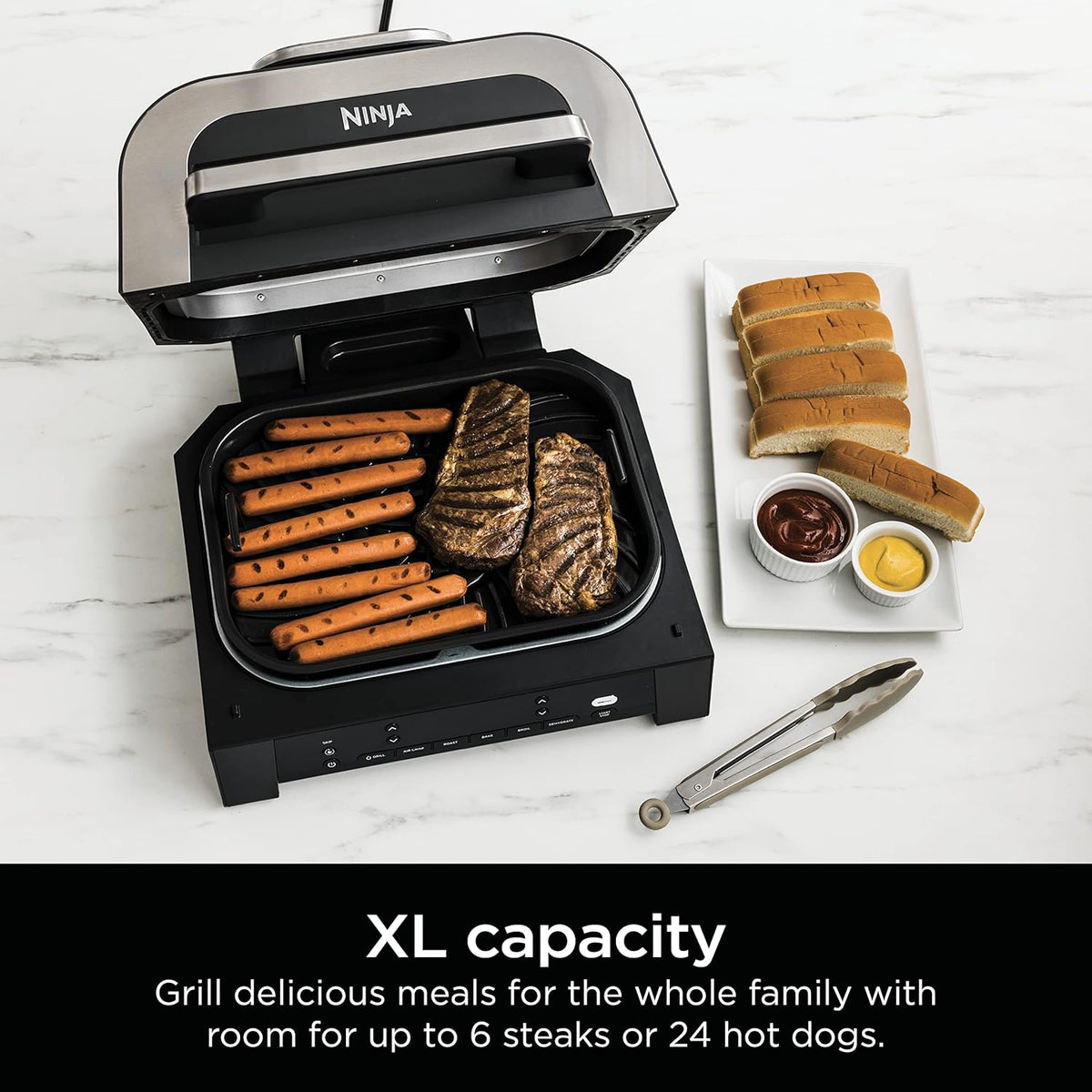 Black Indoor Grill with Air Fry U12072