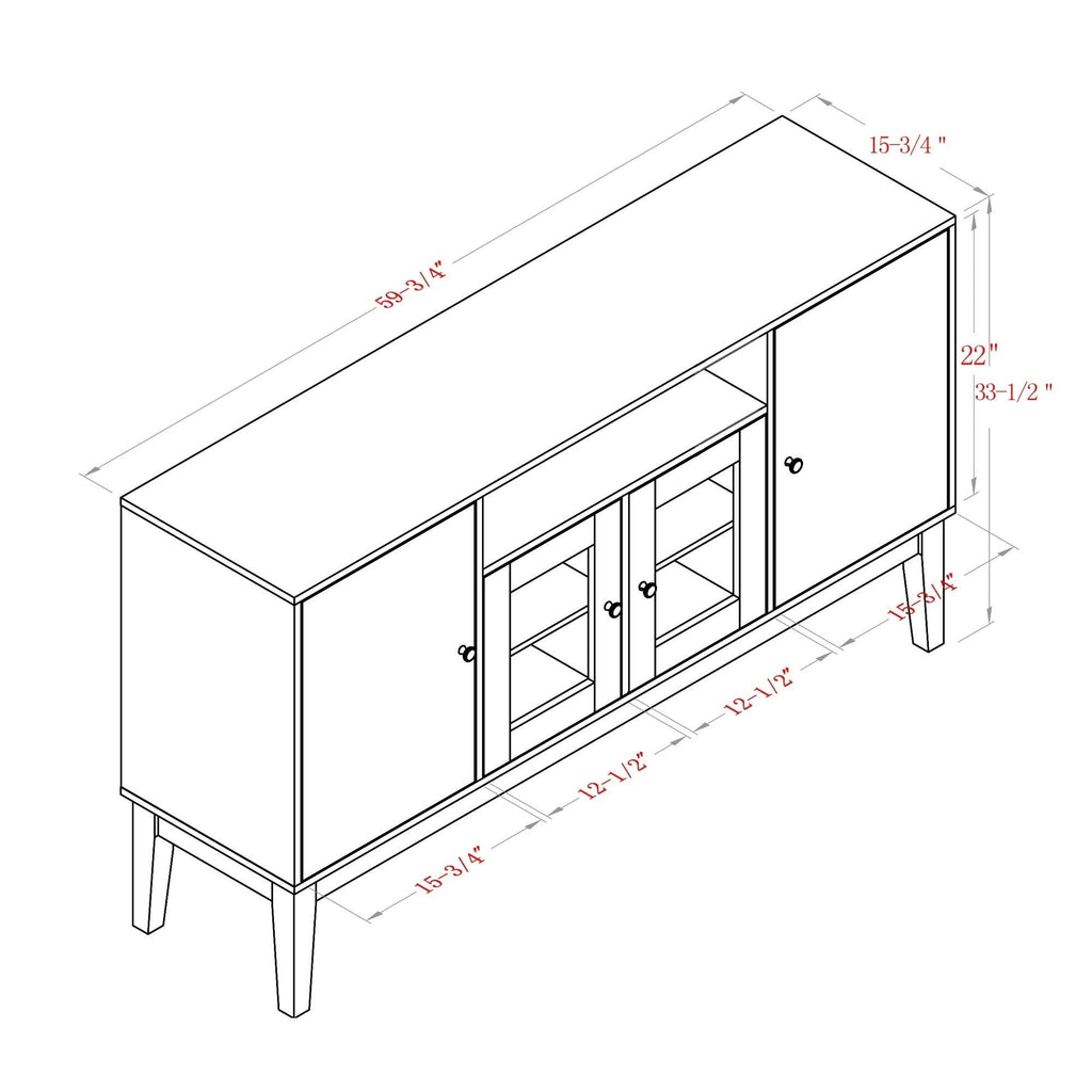 Solid Wood Sideboard Cabinet B88228