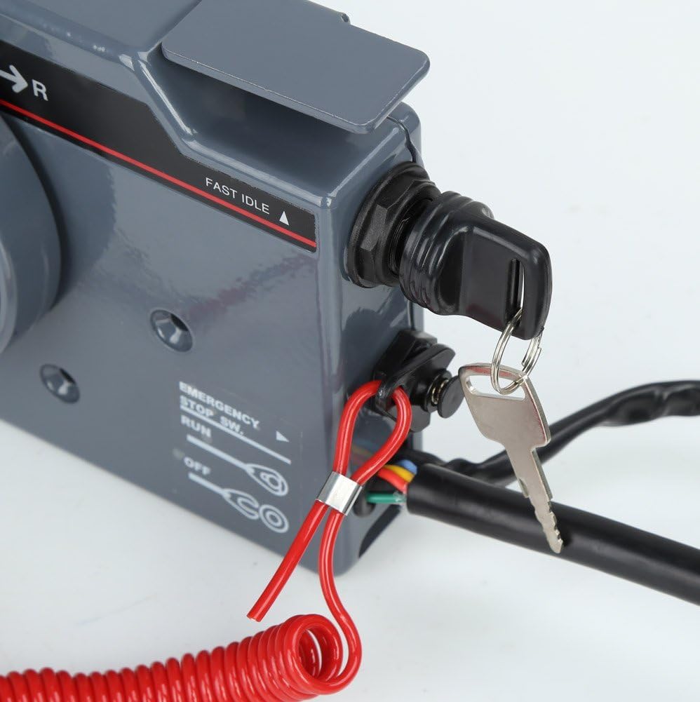 Side Mount Outboard Remote Control Box with 10 Pin Cable 16.7Ft Harness Q233932