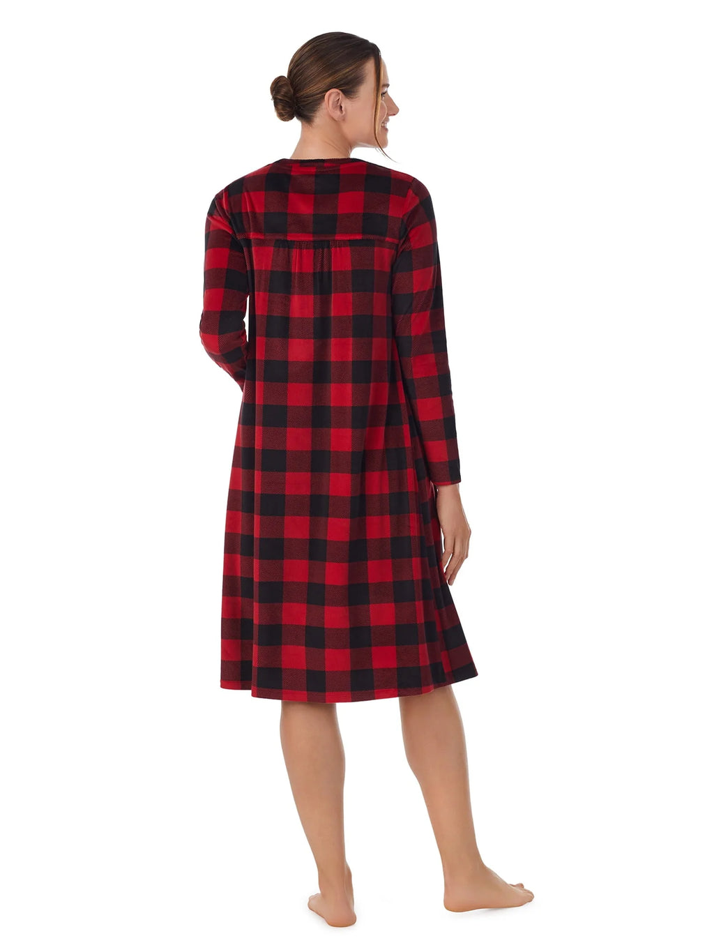 Women's Knit Velour Long Sleeve Nightgown N73857