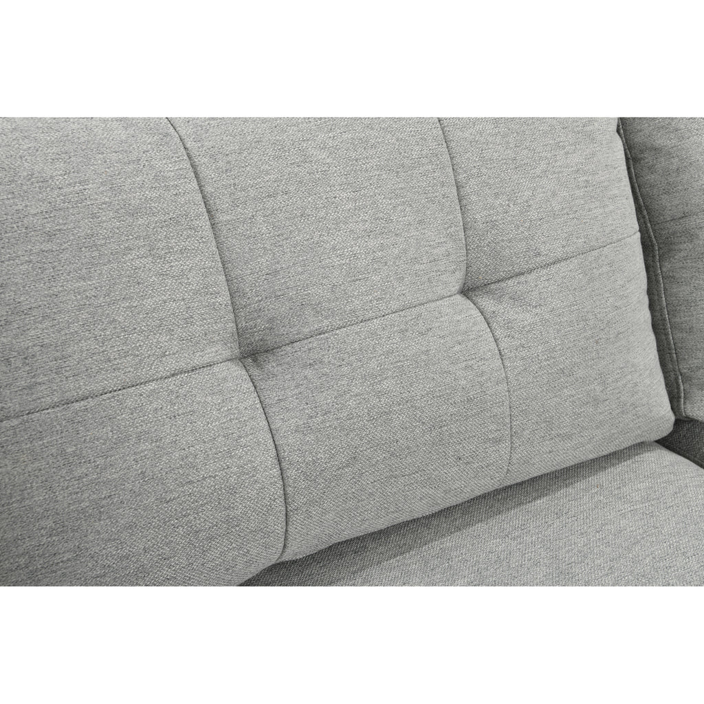 Light Gray L Shaped 3 Seater Sofa with Chaise and Storage N72139