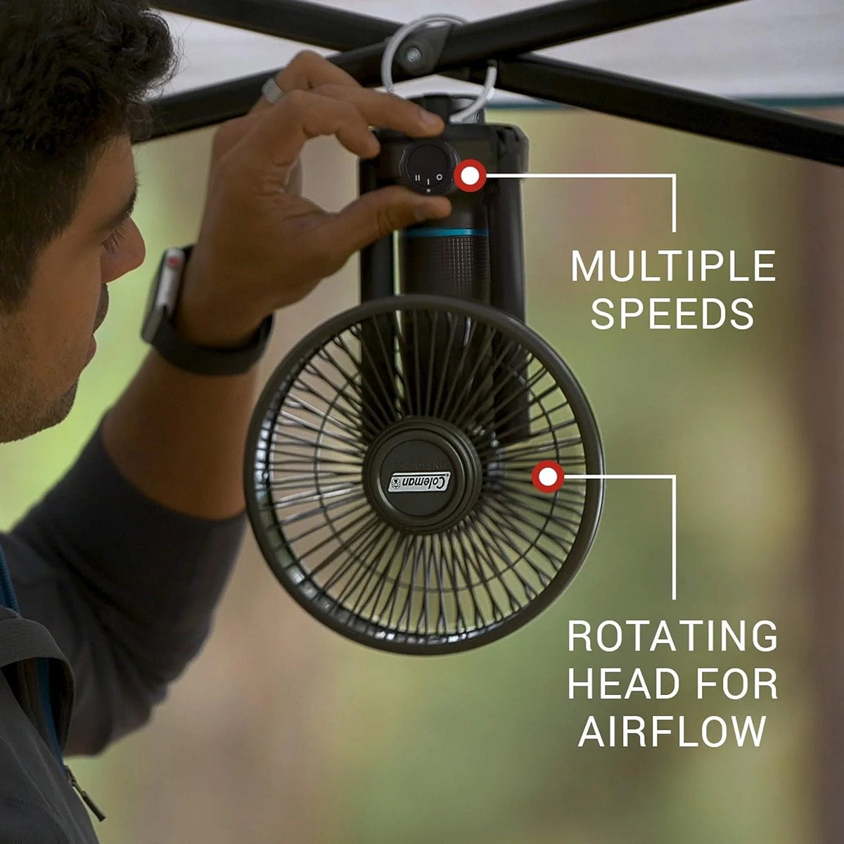 Black Multi-Speed Fan and Battery C77404