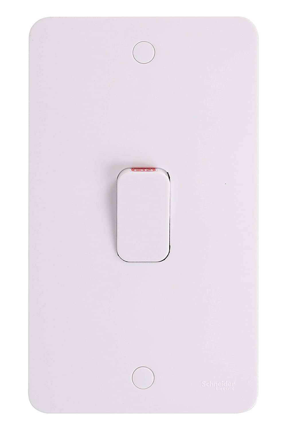 White Moulded Rocker Switch with Neon Indicator, Double Pole, 50A A77113